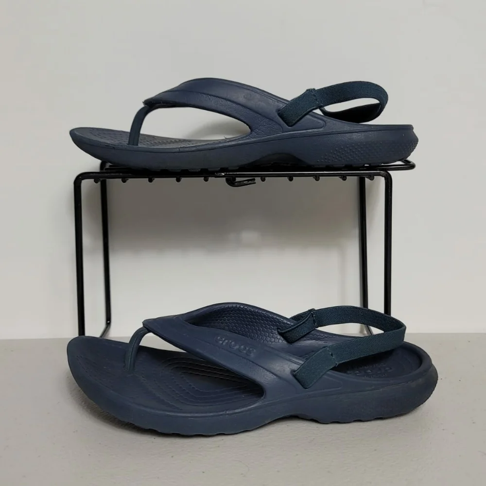 Crocs toddler Slice Sandals Sz C12 blue